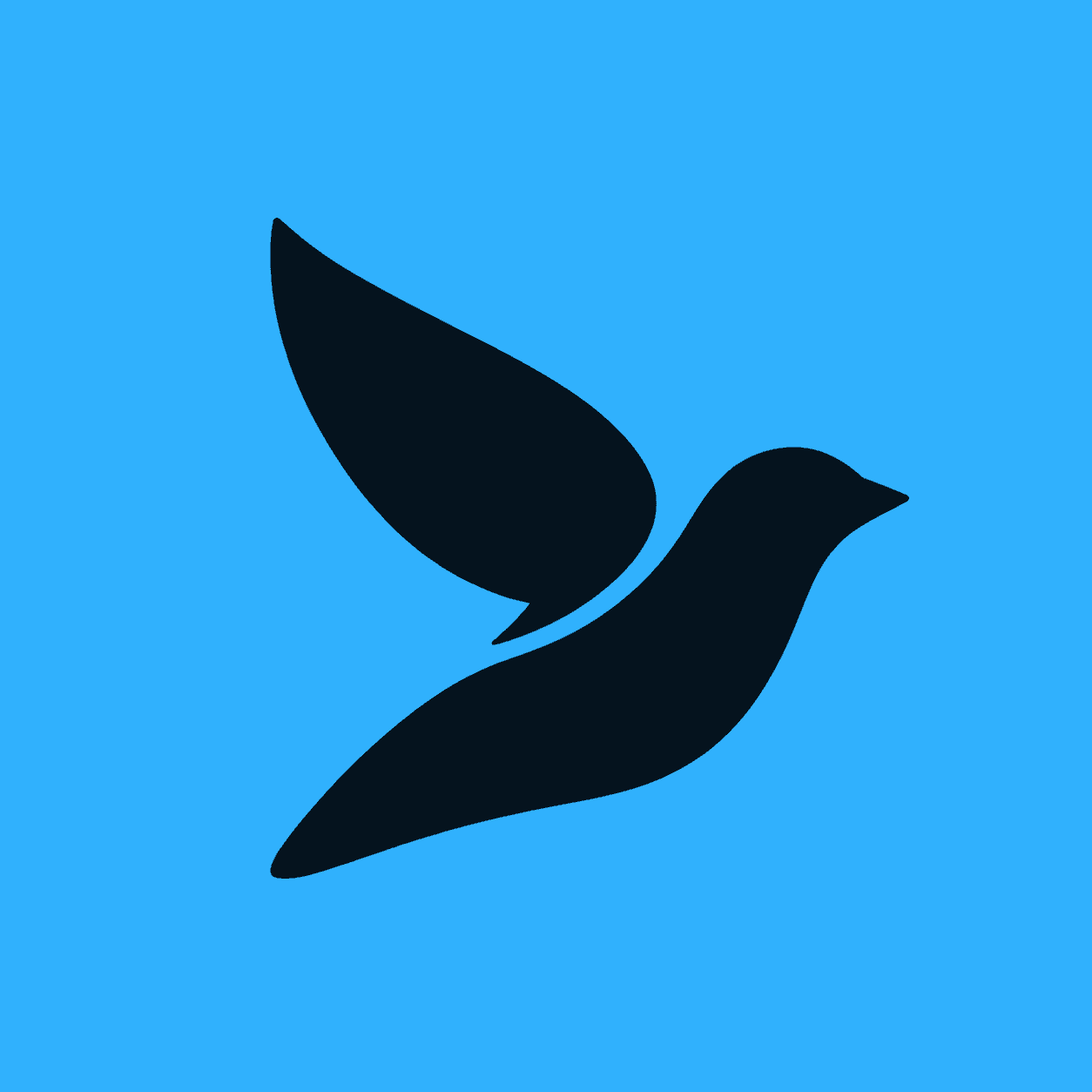 Bluebird’s abstract bird taking flight